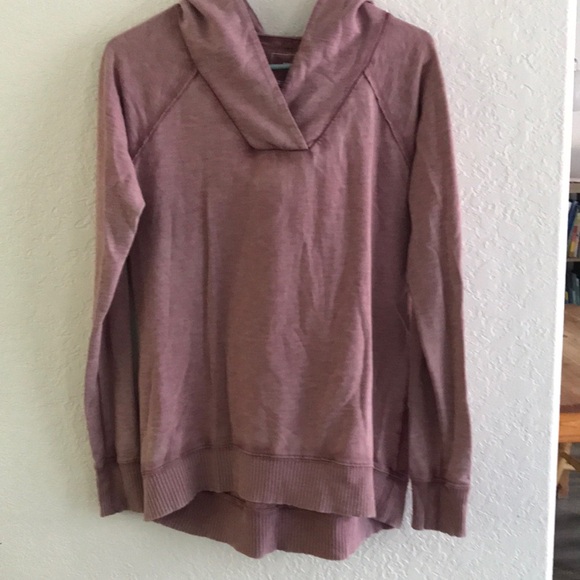 Mauve Pink Thin Hooded Sweatshirt - Picture 1 of 6